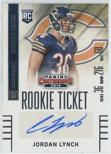 JORDAN LYNCH 2014 Panini Contenders Football - Variazione Biglietto Esordienti - AUTO - Foto 1 di 2