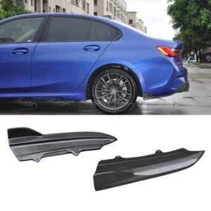 Carbon Fiber Rear Bumper Splitters Lip Canard Fins For BMW G20 M Tech 2019UP  - Bild 1 von 12