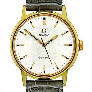 Omega 135.070 Genéve Goldpl. HAZ-Kaliber 601(1) mit Lederband aus 1970 - Imagen 1 de 9