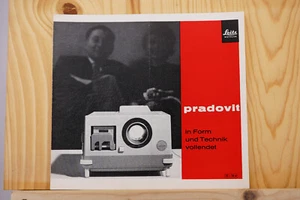 LEITZ Pradovit in Form und Technik vollendet Prospekt Broschüre 1962 - Bild 1 von 2