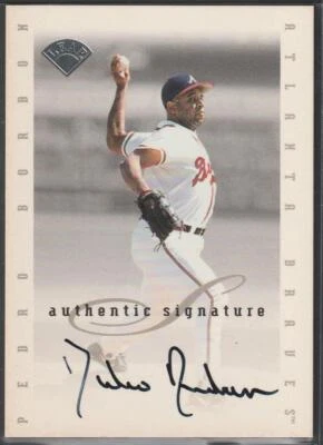 022, 1996 Folha Assinatura, Autógrafo Original de Pedro Borbon, Braves - Imagem 1 de 2