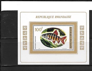 RUANDA SC#549 1973 VZ POSTFRISCH FISCH SOUVENIRBOGEN ALT VINTAGE TOP FISCHMARKE - Bild 1 von 1