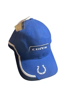 Vtg Game Day NFL Indianapolis Colts Cap Hat Navy Blue White Adjustable Back NWT - Picture 1 of 11