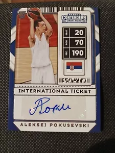 2020 ALEKSEJ POKUSEVSKI PANINI CONTENDERS AUTOGRAPHED AUTO ROOKIE CARD RC #IP-AP - Picture 1 of 2