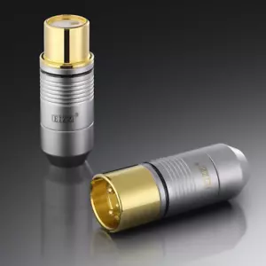 4pz Spina Cavo HIFI Audio XLR Rame Puro Placcato Oro Connettore XLR Maschio Femmina - Foto 1 di 12