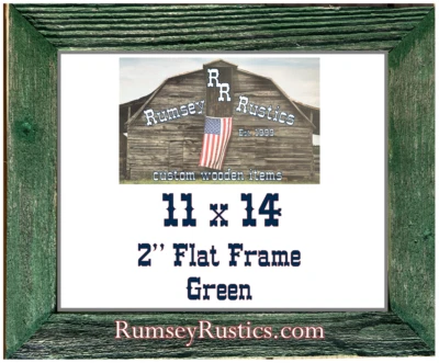 11x14" wide 2" primitive barn primitive recycled picture frame distressed wood - Image 1 of 4