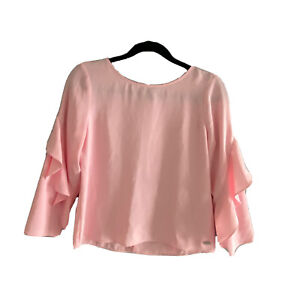 A/X Armani Exchange Womens X Small Pink 3/4  Sleeves Blouse Top Shirt XS