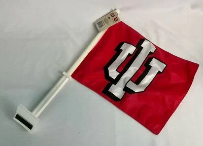 Indiana University Hoosiers Window Mount Car Flag 2-Sided 11" x 14" New ST177 - Image 1 of 4
