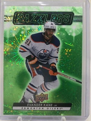 2023-24 UD Series 1 Evander Kane Dazzlers Green Card #DZ-15 Edmonton Oilers Mint - Image 1 of 2