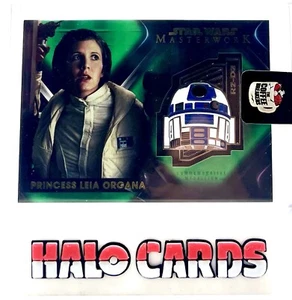 69/99 2021 Star Wars Masterwork R2-D2 Medallion Green Princess Leia Organa - Picture 1 of 2