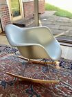 Charles Eames Style Plastic Rocking Chair White