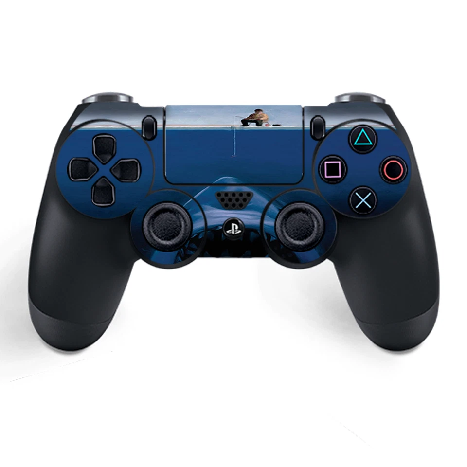 Skins Decal Wrap for PS4 / PS4 Pro Controller - Jaws Great White Under Boat - Image 1 of 3
