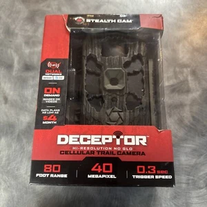 STEALTH CAM DECEPTOR 40MP HI RES NO GLO CELLULAR GAME TRAIL CAMERA HUNTING A18 - Picture 1 of 5