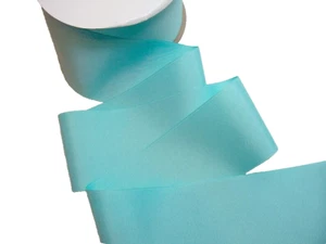 Wide Blue Ribbon, Grosgrain Ribbon 3" wide x 6 yards, Schiff Aquamarine, 707 - Picture 1 of 4