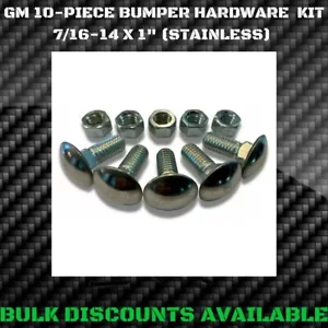 1960-1994 C10 Pick Up Truck Front Rear Chrome BUMPER BOLTS 7/16" Carriage GM OEM - Picture 1 of 2
