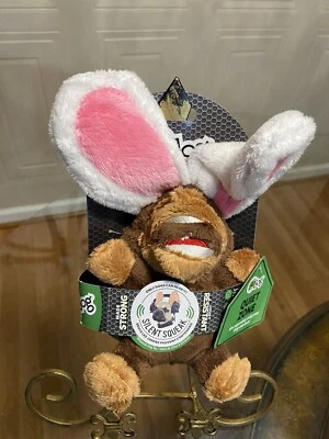 Worldwise goDog Silencioso Chirrido Flips Mono Conejo con Masticable Grande, Marrón 9.5” Foto 1 de 4