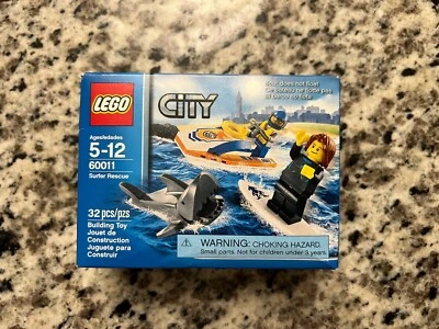LEGO City 60011 SURFER RESCUE Guardia Costera Tiburón *RETIRADO* Nuevo En Caja Foto 1 de 4