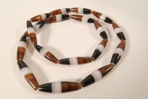 Alte Achatperlen Idar-Oberstein IO27 Vintage Onix Stone Trade Beads 1934-1954 - Picture 1 of 7