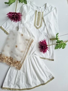 Mother & Daughter Sharara Suit | Traditional Pakistani Indian Shalwar Kameez - Picture 1 of 7