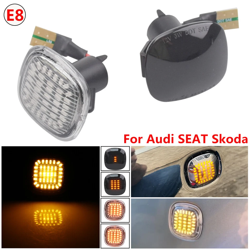 Luz de giro LED para SEAT León Ibiza Audi A3 Skoda Octavia Foto 1 de 4