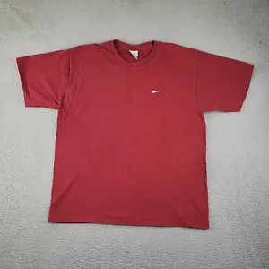 Camisa Nike De Colección Para Hombres Extra Grande Roja Golpeada Cuello Redondo Minimal Swoosh Y2K - Imagen 1 de 11