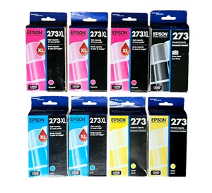 New 8 Genuine EPSON 273 273XL Ink Cartridges Expression Premium XP-520 XP-600 - Picture 1 of 3