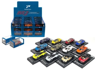 PosterCars 1:64 Hypercar League Collection Set 12Pcs Diecast Model Cars - Image 1 of 2