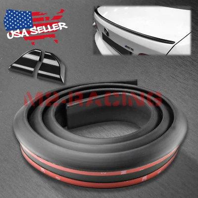 Alerón universal de 5 pies negro mate para maletero de techo trasero ala cola labio aspecto moldura goma Foto 1 de 4