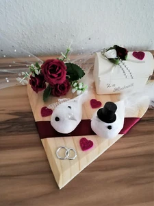 Geldgeschenk zur Hochzeit auf Herz * Taubenpaar * - Bild 1 von 2