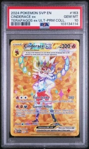 Cinderace ex 163 Sv: Scarlet & Violet Promo Cards Holo PERFECT graded PSA 10 - Picture 1 of 2
