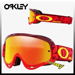 MASCHERA OCCHIALE OAKLEY O-FRAME MX PAINTED RED LENTE SPECCHIO FIRE IRIDIUM - Foto 1 di 1