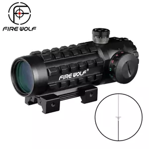 3X28 Red Green Dot Cross Sight Scope Optics Riflescope Fit 11/20mm Rail Rifle - Picture 1 of 9