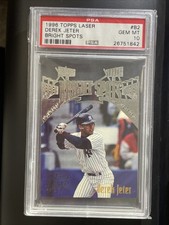 1996 TOPPS LASER DEREK JETER BRIGHT SPOTS DIE CUT PSA 10 POP 6 YANKEES HOF