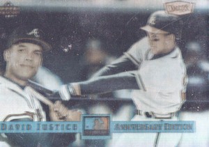 1994 Upper Deck Denny's Holograms Baseball #17 David Justice Atlanta Braves