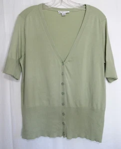Cárdigan Suéter Pendleton Verde Cuello en V Manga Corta Tejido Fino Talla Grande Usado en Excelente Condición - Imagen 1 de 3