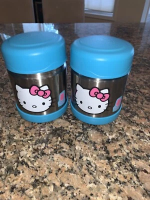Juego de 2 frascos de comida Hello Kitty de 10 onzas termo azul y acero inoxidable Foto 1 de 4