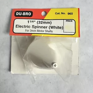 Du-Bro White 1-1/4” (32mm) 2-Blade Spinner #960 NEW - Picture 1 of 3