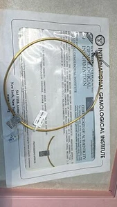 IGI Certified 1.25CT Round Cut Natural Diamond Mounting Necklace 18k Yellow Gold - Picture 1 of 1