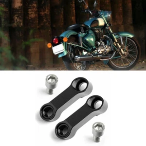 2PCS Motorcycle Rearview Mirror Mount Riser Extender CNC Adapter 10mm Bolts Kit - Picture 1 of 10