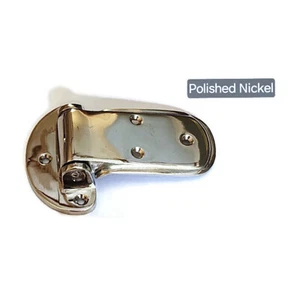 NICKEL 1/2" ICE BOX hinges vintage old style solid Brass heavy offset 4" kitchen - Bild 1 von 5
