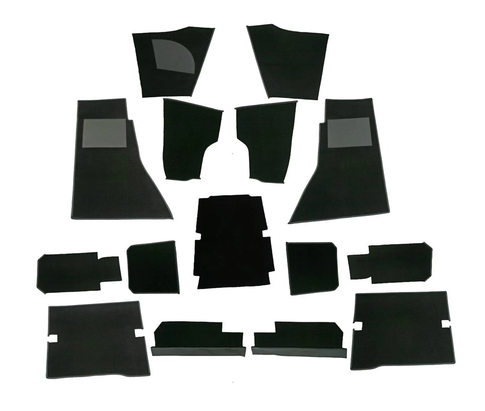 JUEGO ALFOMBRA LANA WILTON NEGRA CUPÉ JAGUAR XKE E-TYPE S1, S2 1966 - 1970 NUEVO Foto 1 de 1