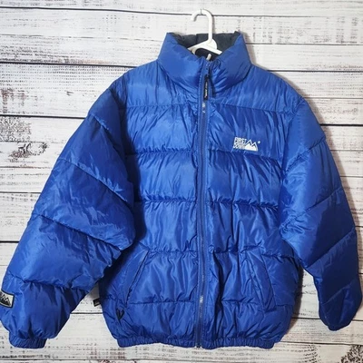 90's Rare Vintage FIRST DOWN Duck down Puffer Coat Ski Winter Blue Size M - Image 1 of 4