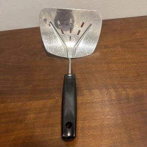 Vtg Foley Wide Slotted Stainless Steel Curved Spatula, 10", Used. - Picture 1 of 6