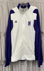 University NORTHWESTERN WILDCATS WEISS LILA BASKETBALL WARM-UP Gr. XL JACKE - Bild 1 von 6