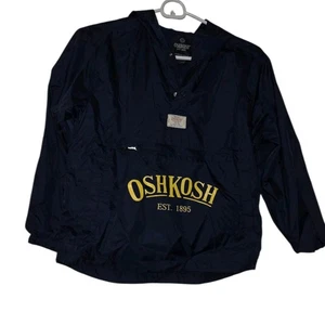 Unisex Blue Long Sleeve Hooded Rain Jacket OshGosh B'Gosh Size 8-10 - Picture 1 of 8
