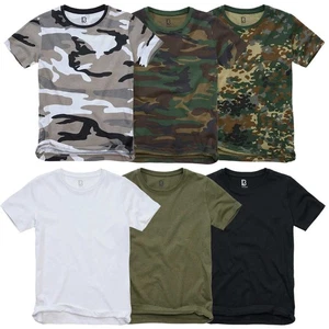 Brandit Kids Soft Cotton Crew Neck T-Shirt Durable Elastic Neckband - Picture 1 of 13