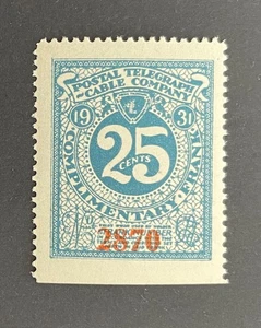 Telegraphenmarke #15T54 einzeln - 1931 Postal Telegraph & Cable Co. - Dist. OG - Bild 1 von 2