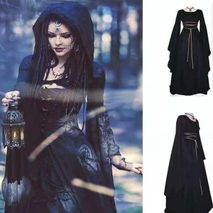 Renaissance Damen Kostüm Mittelalter Gothic Hexe Cosplay Halloween Neu - Bild 1 von 9