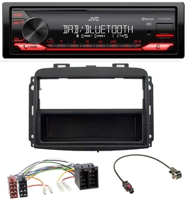 JVC Bluetooth USB DAB MP3 Autoradio für Fiat 500L (mit ISO, ab 2012) - Bild 1 von 4