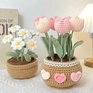 Häkelset Tulpen Blumen DIY Garn Bastelset farbenfroh Anfänger geeignet - Bild 1 von 11